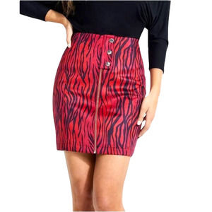 Guess Rayanna High Waisted Zebra Print Miniskirt
